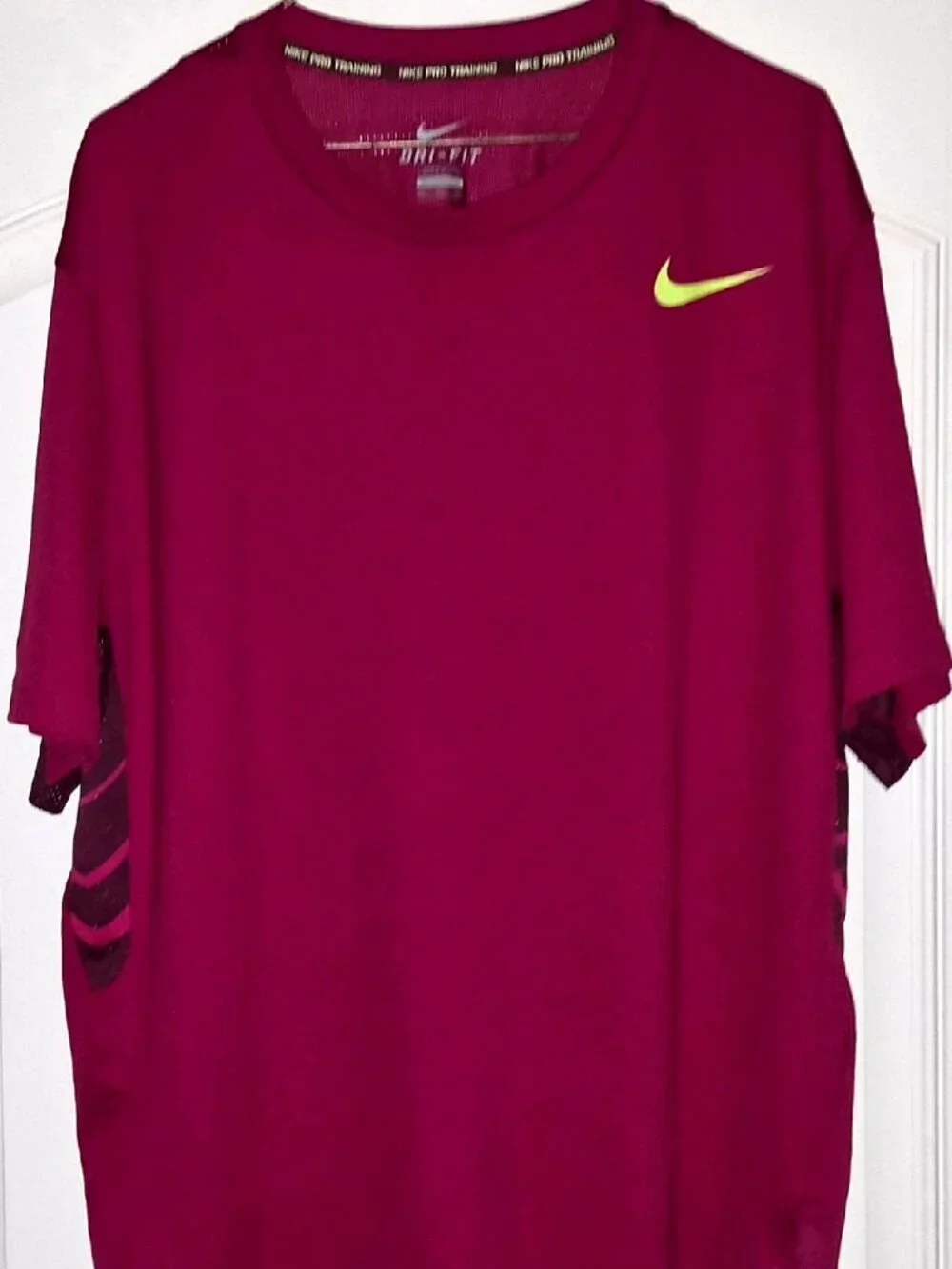 NIKE MEN'S DRI-FIT PRO TRAINING VAPOR DARK FIREBERRY VENTED 2XL SHIRT 644301-644